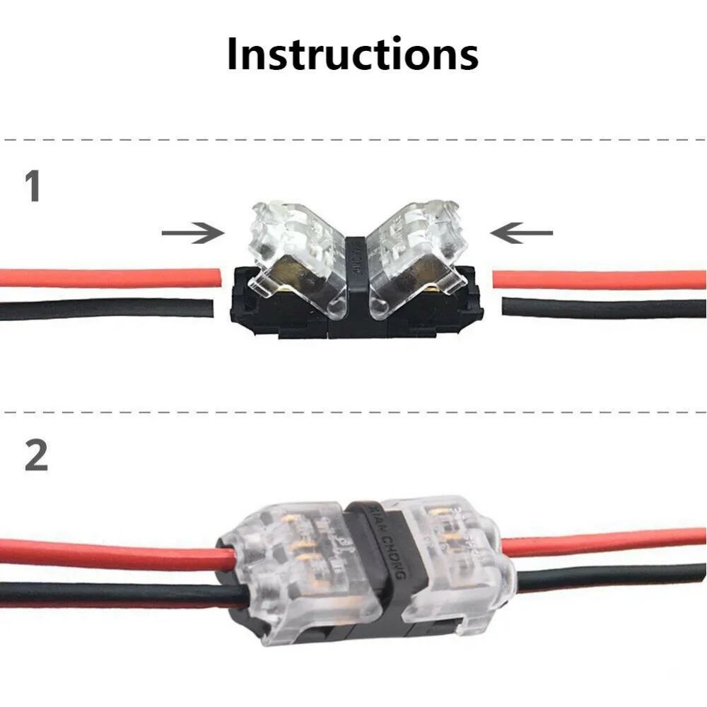 STONEGO Way Low Voltage Universal Compact Wire T Tap Connectors Toolless Wire Connectors Quick Splice Wire Wiring Connector