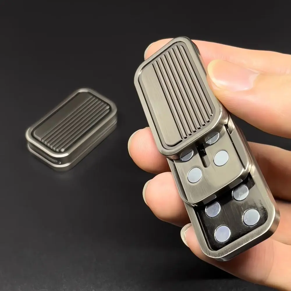 Cadeau adulte Triple poussée Fidget curseur main Spinner caméra en forme de carte poussoir magnétique haptique sensoriel métal Fidget jouet tdah autisme
