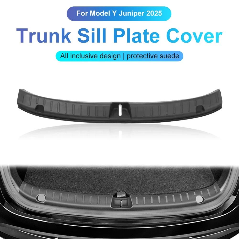 

For Tesla New Model Y Launch 2025 Juniper 2026 Trunk Rear Bumper Protective Guard Threshold Strip TPE Anti Scratch Protection