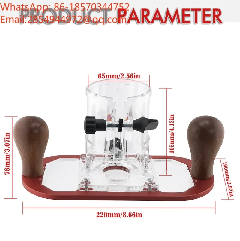 Trimming Machine Flip-chip Base Modified Transparent Cover Woodworking Engraving Machine Accessories