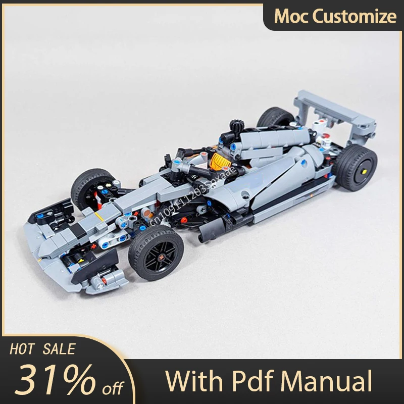 620 قطعة فنية Moc 42173 F1 K.R. مفهوم السيارات الرياضية الفائقة، مكعبات بناء، تجميع الإبداع، ألعاب الطوب للأطفال، هدايا عيد الميلاد