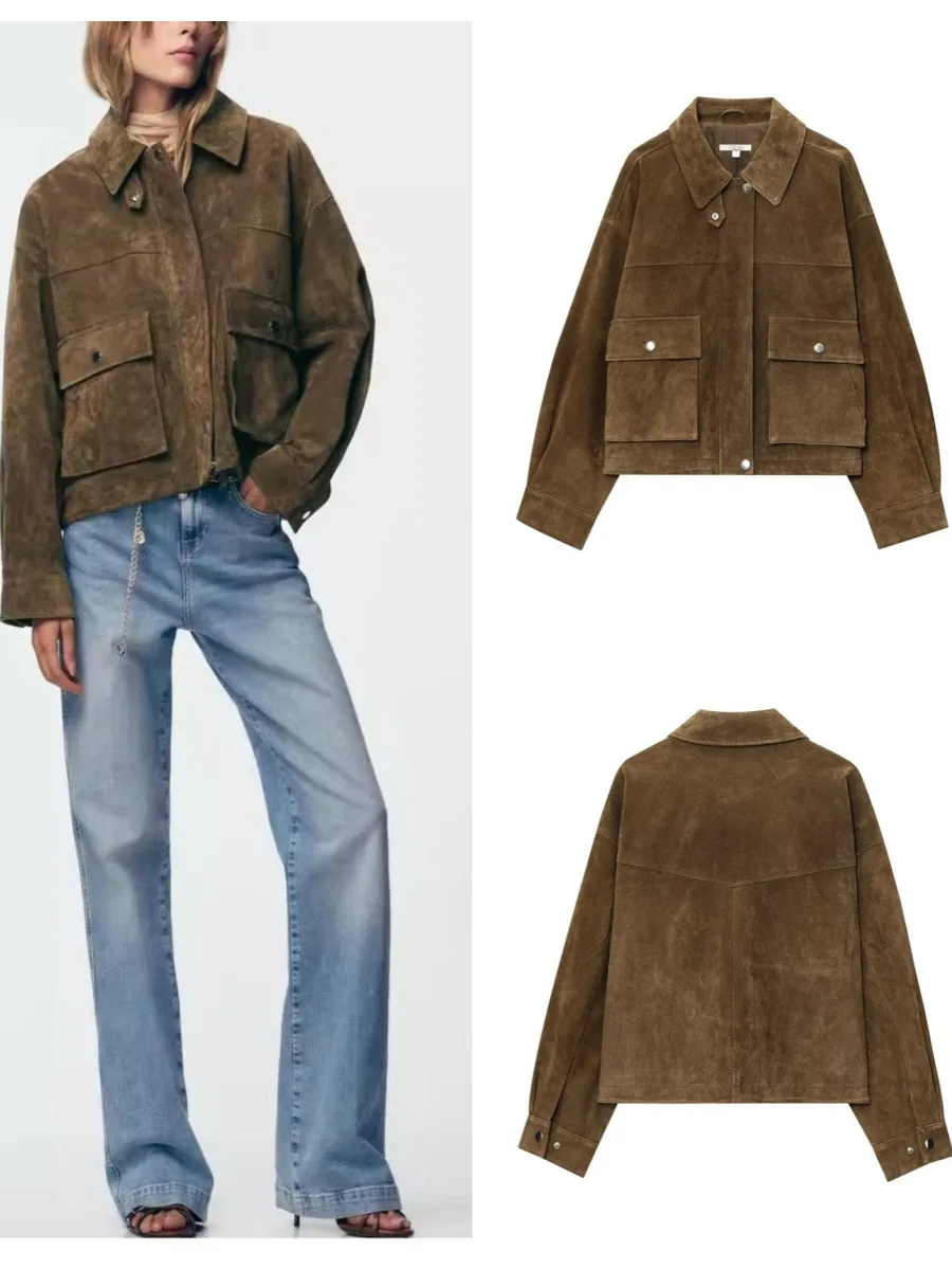 

Повседневная свободная женская модная верхняя одежда Pilot Jaet Z2025, осенняя новинка, ветрозащитный полиэстер, длинная застежка-молния