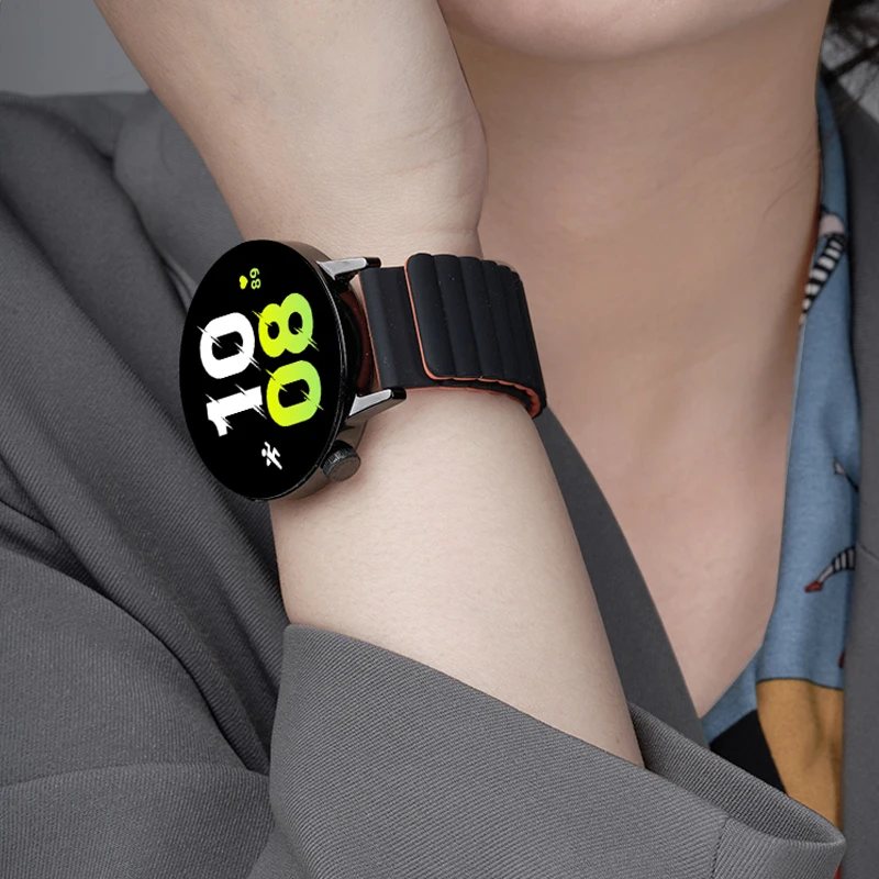 حزام حلقة مغناطيسي لساعة سامسونج جالاكسي 7 6 5 4 40 مللي متر 44 مللي متر 4 6 كلاسيكي 46 42 43 47 مللي متر 5 برو باند سيليكون 20 مللي متر 22 مللي متر حزام الساعات #5