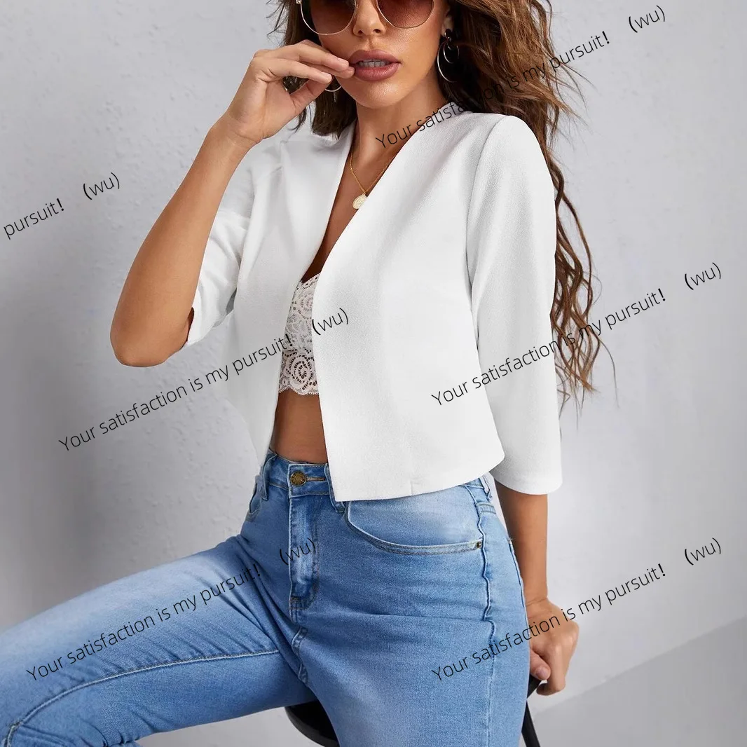 

Spring and summer new women's clothing solid color short blazer women's ins trendy women's cardigan top