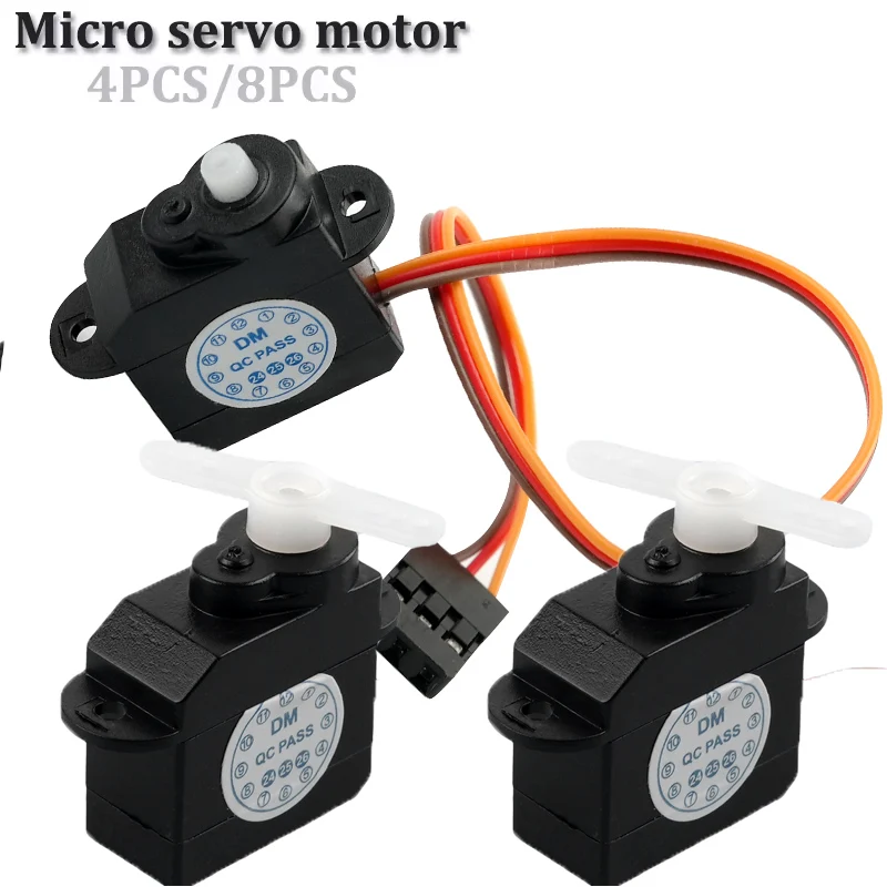 

4PCS/8PCS DM-S0020 2.1g Micro Digital Servo 180 Degree Motor JR Connector 2g Mini Servos DIY Toys Parts For RC Aircraft Model
