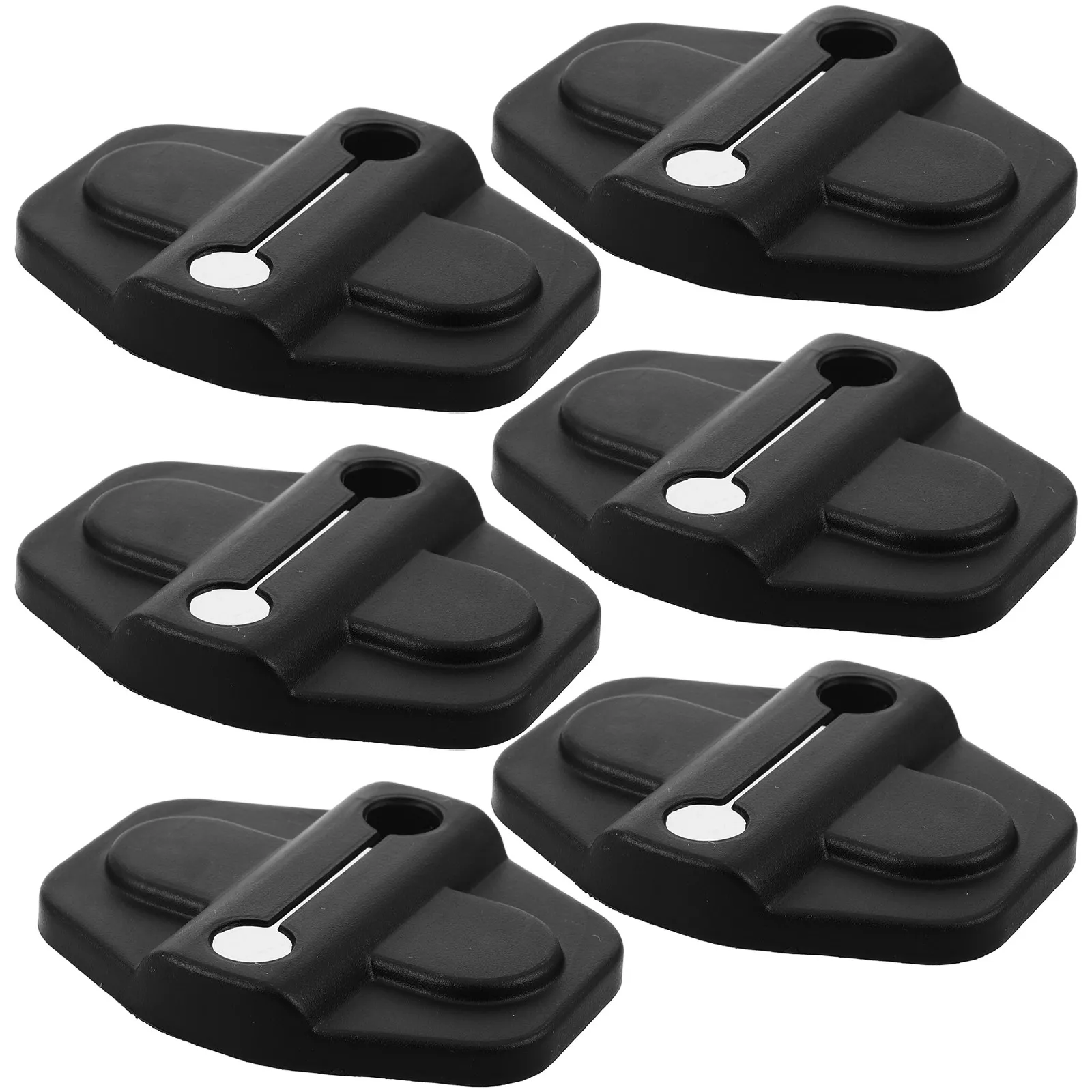 6Pcs Car Door Lock Protector Covers Black ABS for 201819 Car Door Latch Locks Protection Decoration Trim