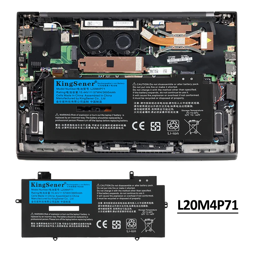Bateria KingSener L20C4P71 L20M4P71 do Lenovo ThinkPad X1 Carbon Gen 9 10 X1 joga 6 7th Gen 6 7 Series L20D4P71 L20L4P71 — zdjęcie produktu 6