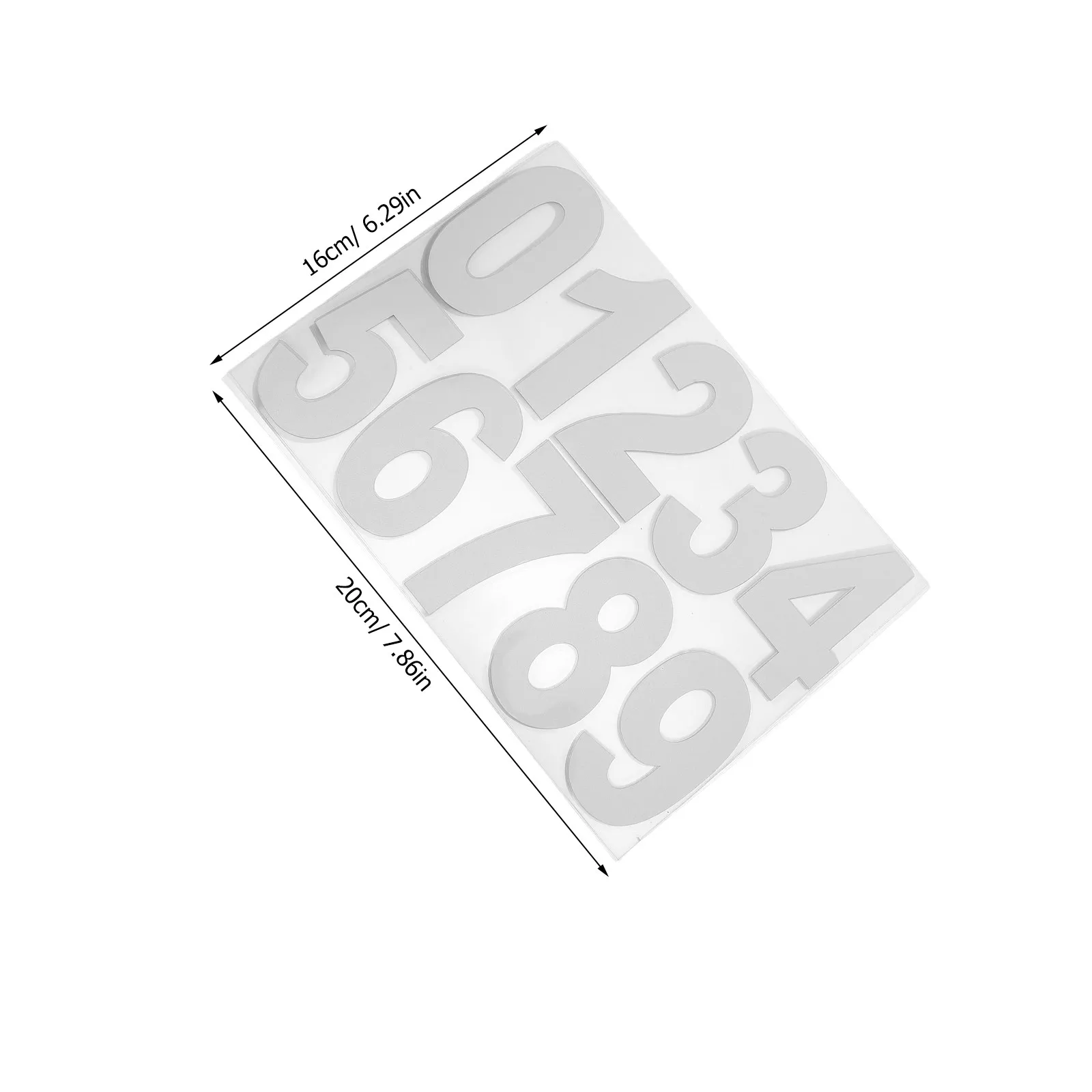 10Pcs Reflective Waterproof Mailbox Numbers Stickers Black Self Adhesive Numbers for Mailbox Post Door Address Trash Bin Outdoor