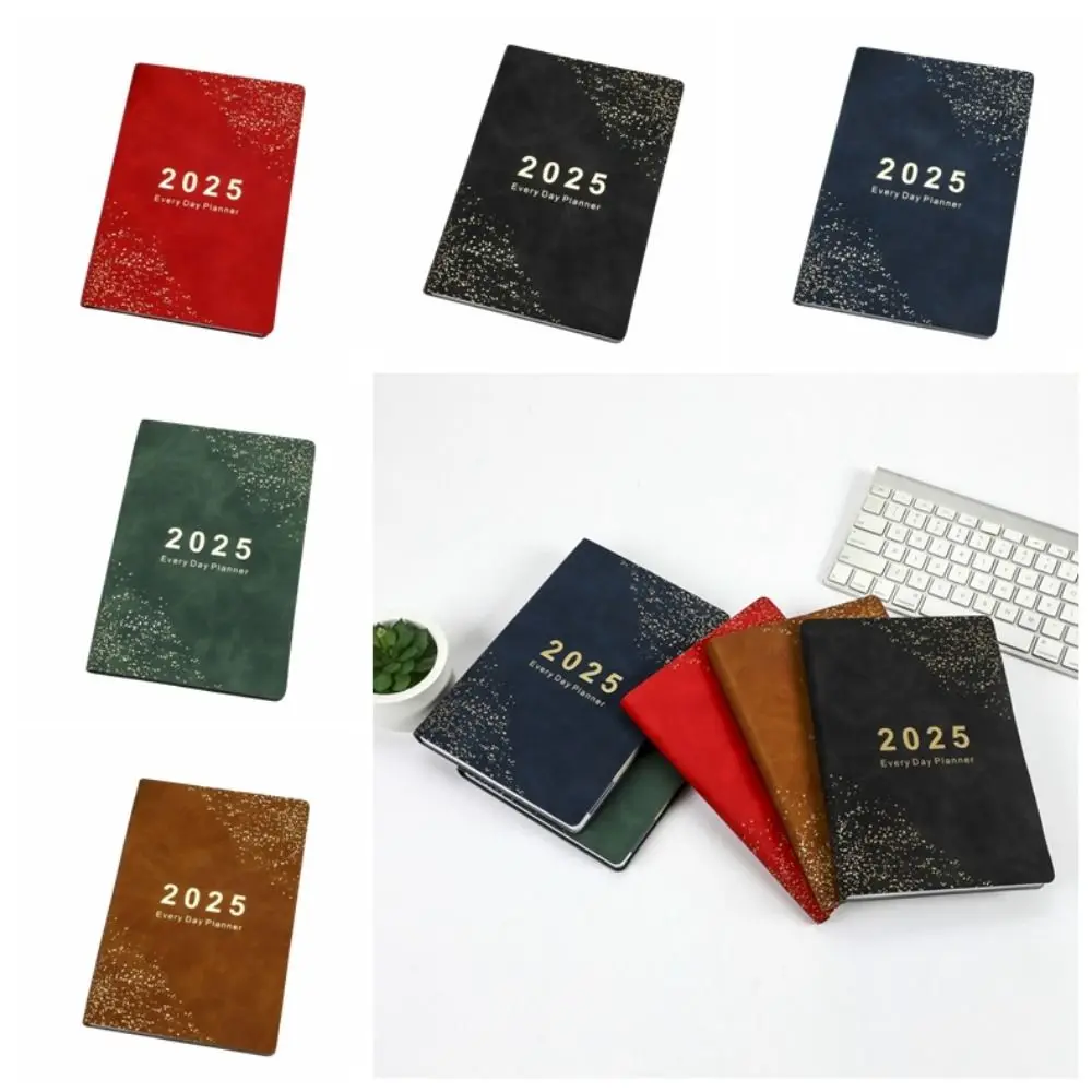 

Yearly Schedule 2025 a5 Notebook 312 Pages Agenda 365 Days Efficiency Notebook Texture PU Leather To Do List Office Work Planner