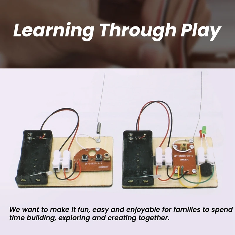 STEM Kits, Learn Morse Code, Build a Telegraph Machine, Electric Circuit Experiment, Electricity Kit(No Battery)-DTD2