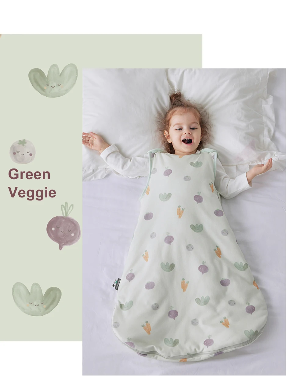 Sleeping Bag For Baby 0-24 Months Spring Autumn Sleeveless Wearable Anti-Kick Blanket Cartoon Printed Baby Sleepsacks 2.5Tog