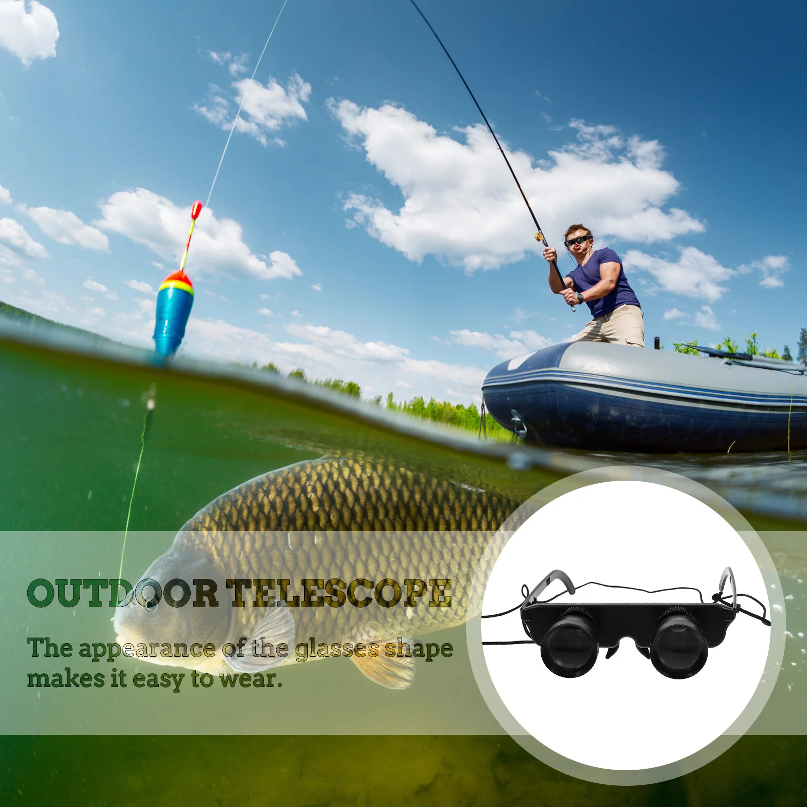 منظار خارجي محمول عالي الوضوح مثبت على الرأس خفيف الوزن وسهل الحمل ومقبض غير قابل للانزلاق وضبط الرؤية المريحة #3