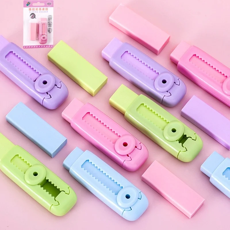 Retractable Slide-Out Eraser for Students, Clean Smudge-Free Erasing, Fun School Supplies & Classroom Rewards