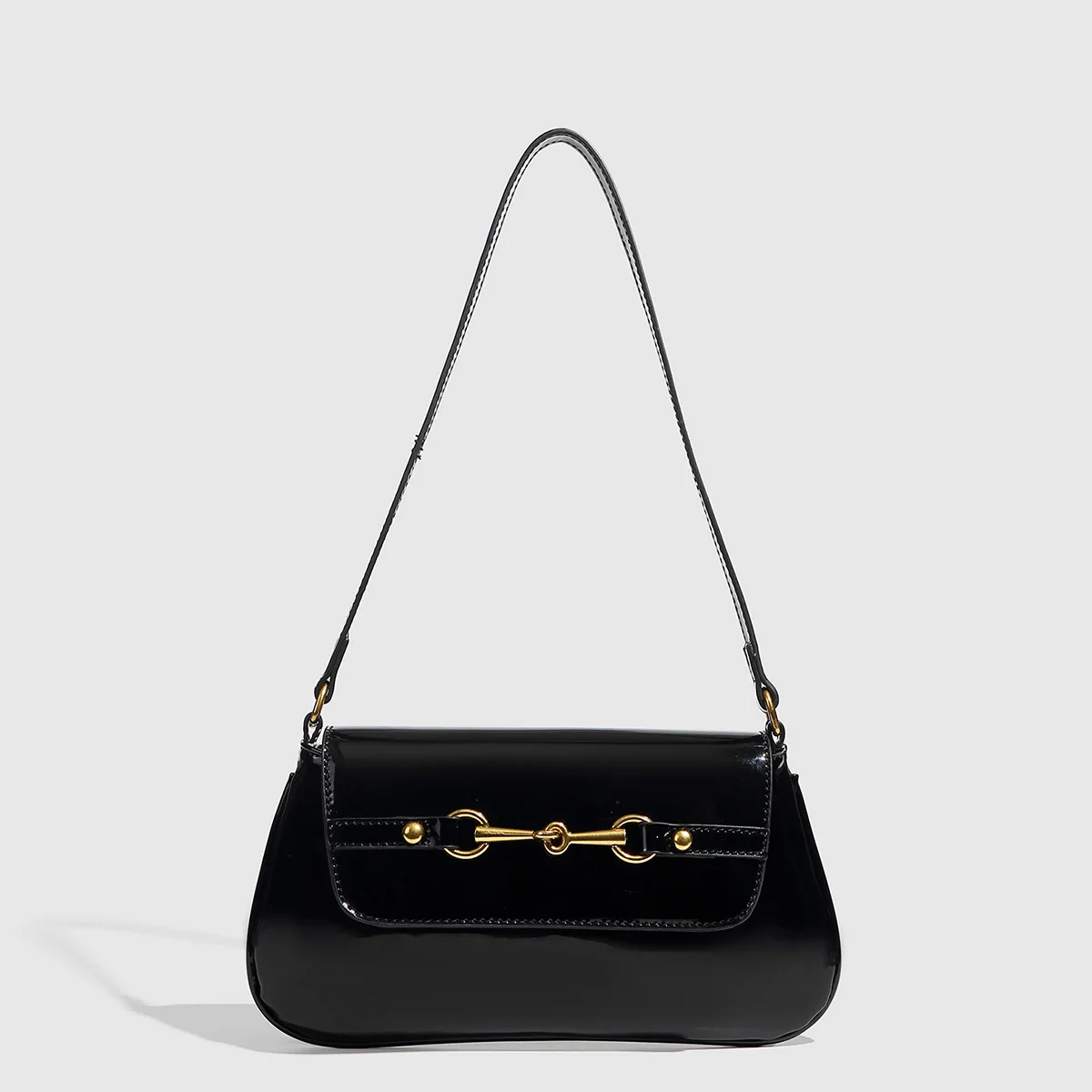 

2025 Новая стильная и простая женская сумка через плечо, универсальная женская сумка-багет