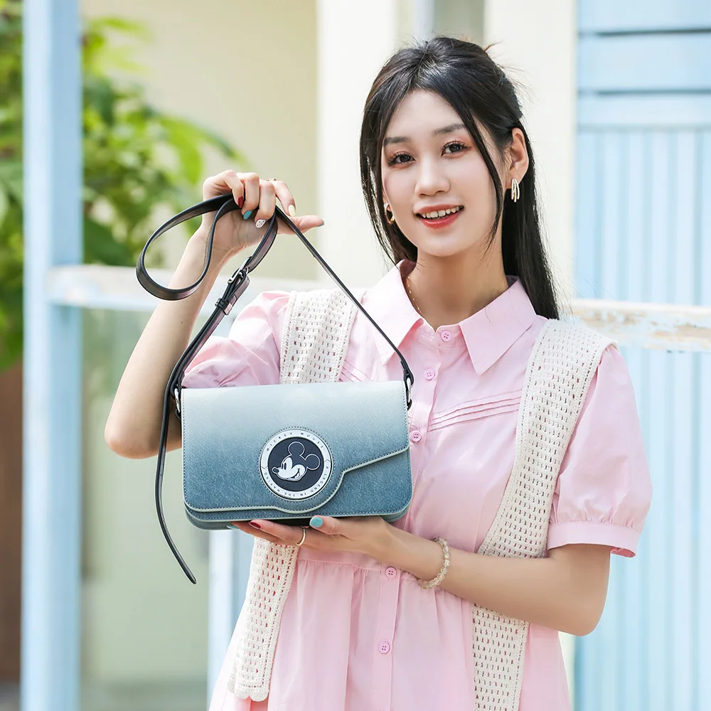 

Оригинальные сумки и кошельки Disney, модная маленькая квадратная сумка с Микки Маусом, женская сумка через плечо, сумка из искусственной кожи 439