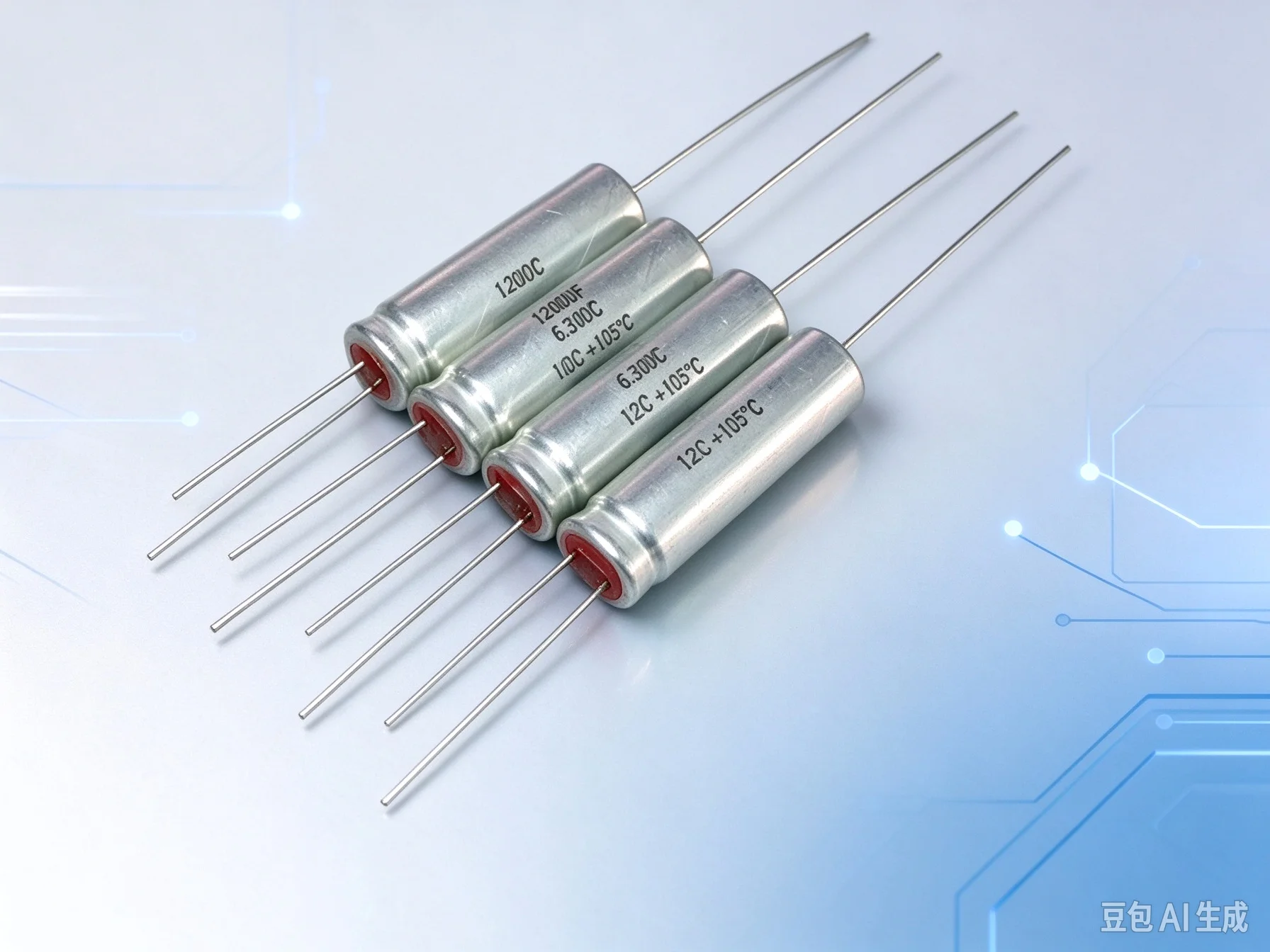 Genuine for UCC 672D 6.3V 1200UF Red Top Filter Capacitor  30pcs