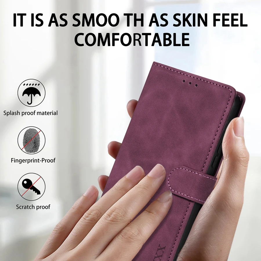 Capa de couro magnética flip pu para samsung galaxy, skin-friendly, suporte de slot para cartão, capa, ultra s24 plus, a15