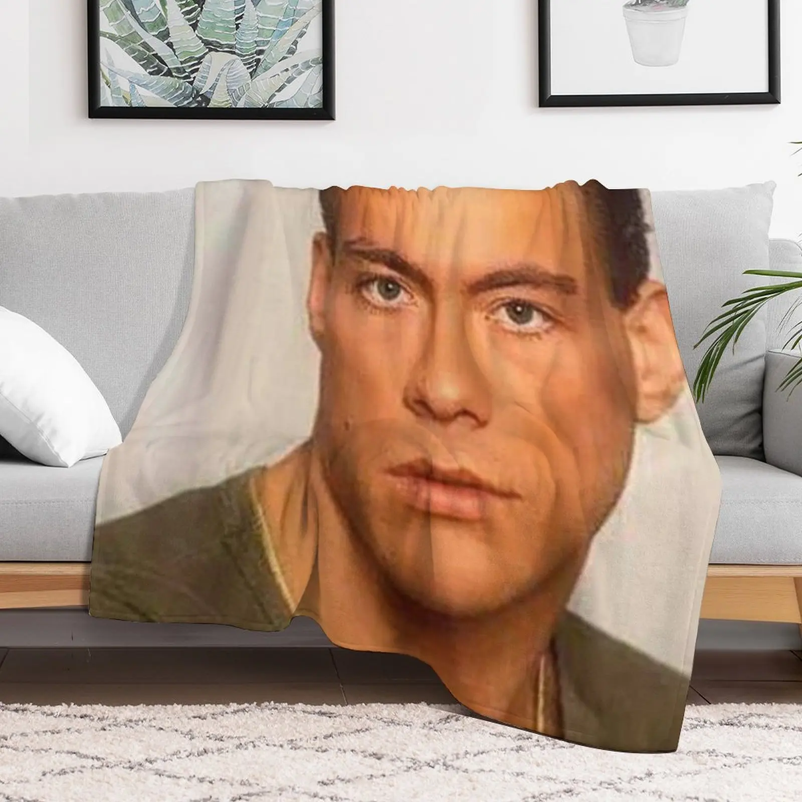 van damme Throw Blanket For Decorative Sofa warm for winter Personalized Gift Decorative Throw Blankets