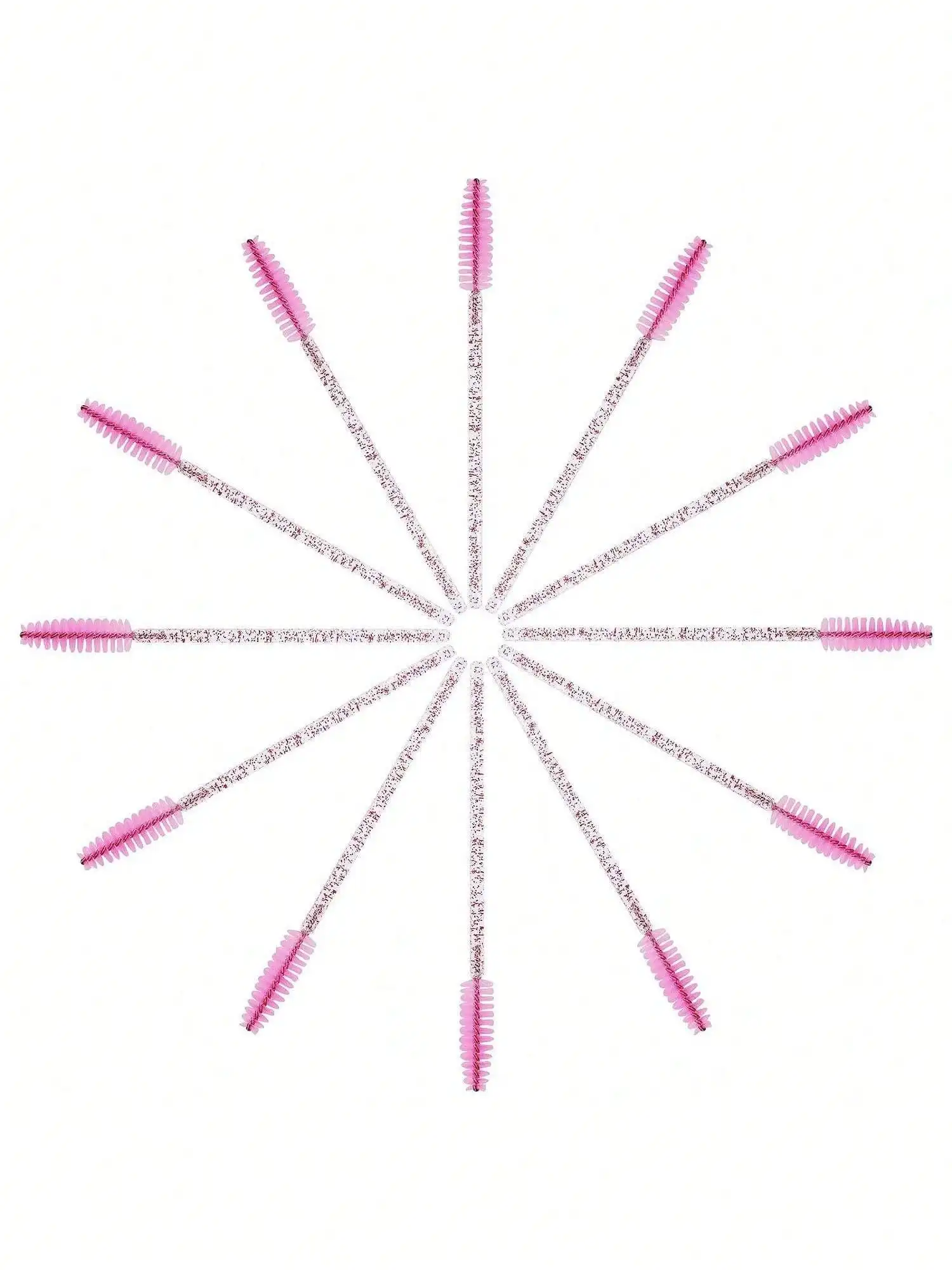 50 Stück Einweg-Mascara-Zauberstäbe, Wimpernbürsten-Spulen mit Nylonborsten, parfümfreier Augenbrauen-Verlängerungsapplikator mit Kunststoffstab ﻿