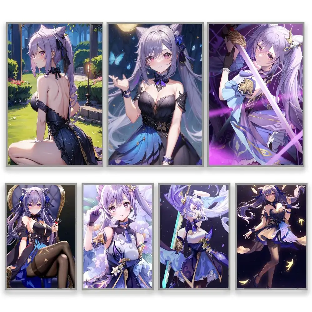Genshin Impact Keqing Gift For Best Friend PVC Art Poster Budget Friendly Prints Poster