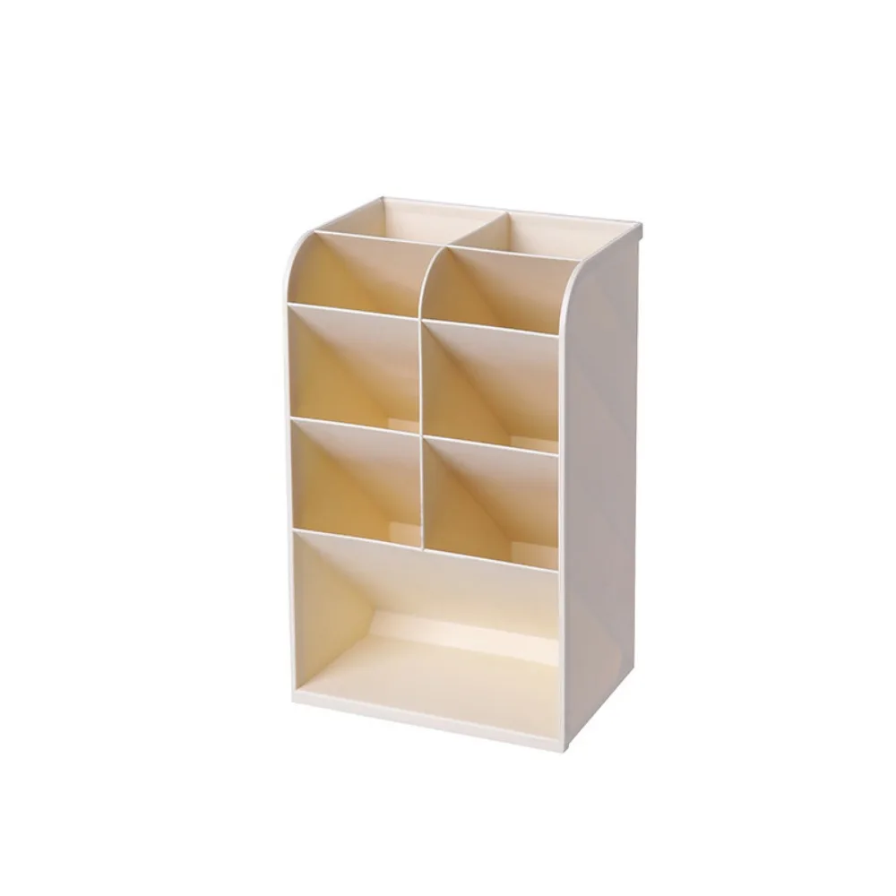 

9/13 Grids Desktop Storage Box Solid Color Large Capacity Oblique Pen Holder Space-saving Oblique Insertion Stationery Organizer