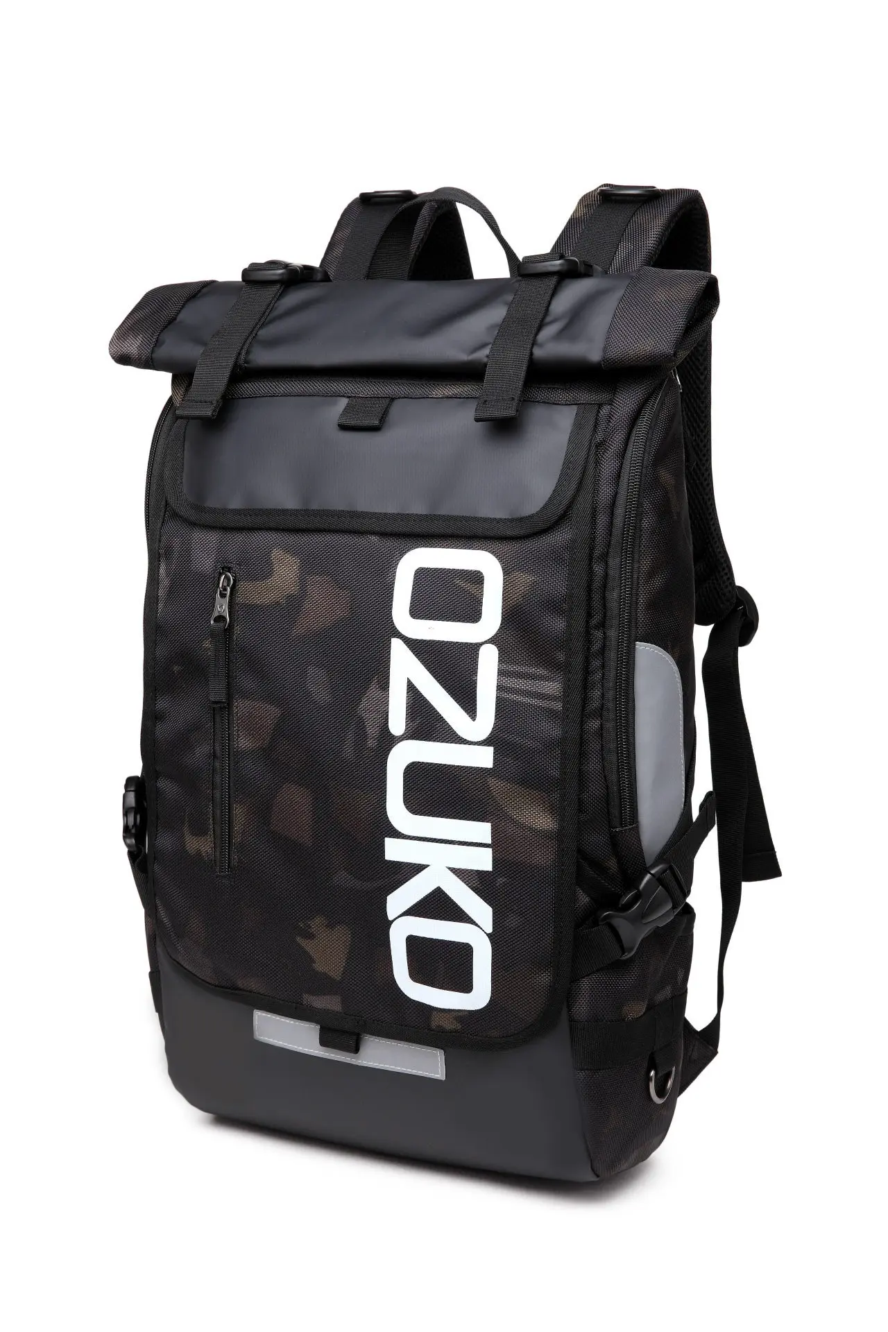OZUKO Rucksack Männer 15,6 Zoll Laptop Wasserabweisende Schultasche für Teenager Casual Student Rucksäcke Männliche Reise Mochila Mode – Detail 30