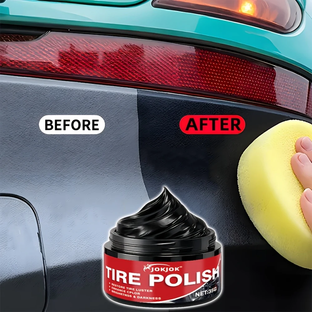 شمع واقي لامع للإطارات - يعزز اللمعان والمتانة ويقاوم التشققات والبهتان، مناسب للجميع والإطارات، وبلاستيك السيارة #6