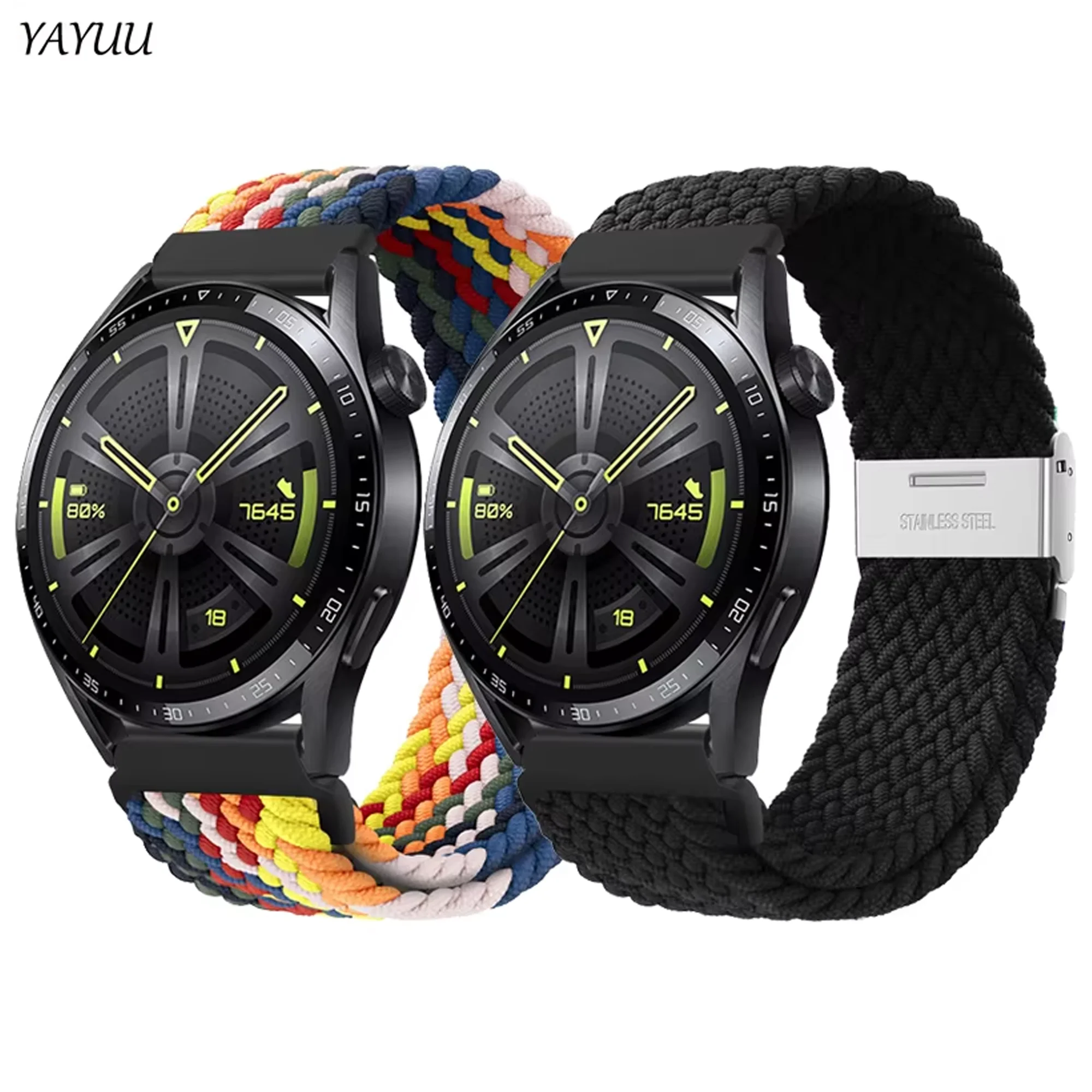 

YAYUU Nylon Replacement Strap for Huawei Watch GT 4 3 2 46mm Sports Watch Band Compatible with for Huawei Watch GT2 3 Pro/GT2e