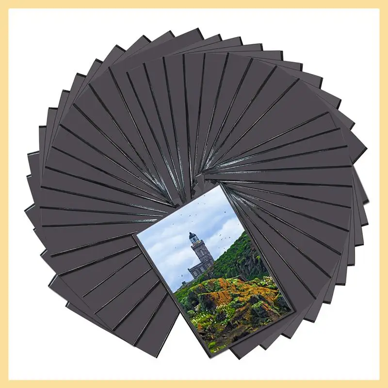 Bilderrahmen, 12er-Pack magnetischer Bilderrahmen für den Kühlschrank, 15,2 x 10,2 cm, magnetischer Bilderrahmen für Kinder, Familie, Fotomagnete, schwarz, langlebig