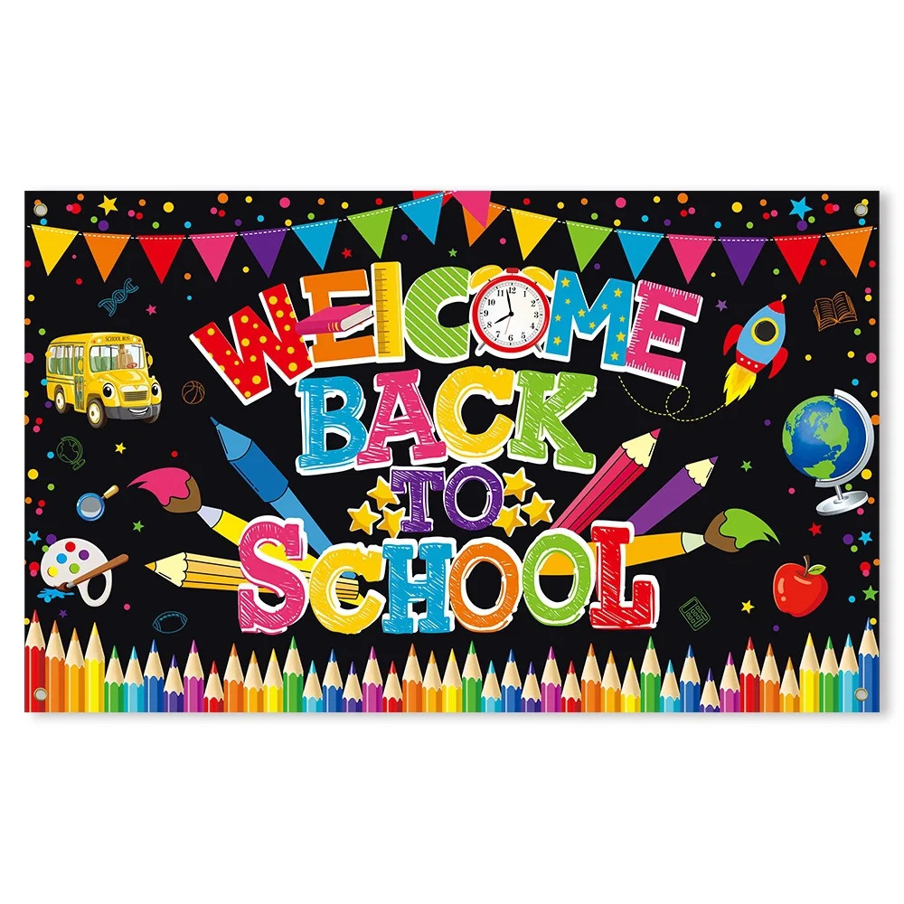 Back to School Bulletin Board Decorations Welcome Back Classroom Bulletin Board BackDrop,First Day of School Party Supplies