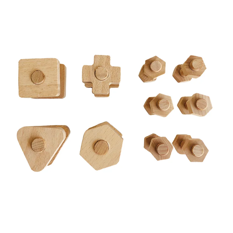 Montessori Nuts and Bolts Wooden Toys Screw Game Fine Motor Skill Preliminary Exercise Kids Learning Resources Early Education