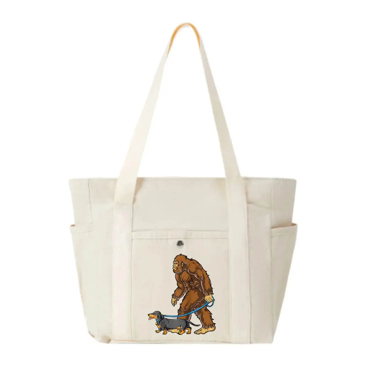 

Модная сумка через плечо Bigfoot Walking a Dachshund — идеально подходит для автобусных поездок