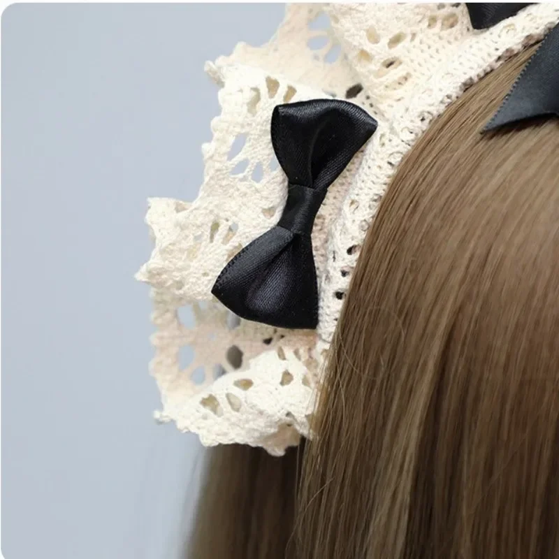 코스프레 로리타 고딕 악마 날개 박쥐 귀 머리 장식, 애니메이션 댄스 파티 코스튬 소녀 활 머리띠, 카와이 헤어 액세서리 소품