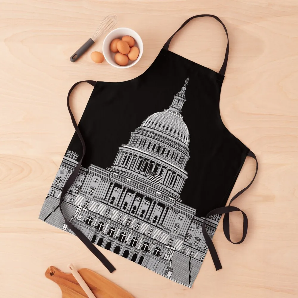 

United States Capitol Building Washington DC Apron Dress Novelties Kitchen And Home Waterproof christmas 2024 Apron