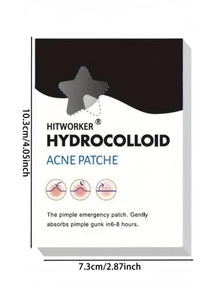 Sternförmige Hydrokolloid-Akne-Patches 200/400 Stück/Box, Alkoholfrei, Sanfte und Nicht Reizende Absorptions-Akne-Patches