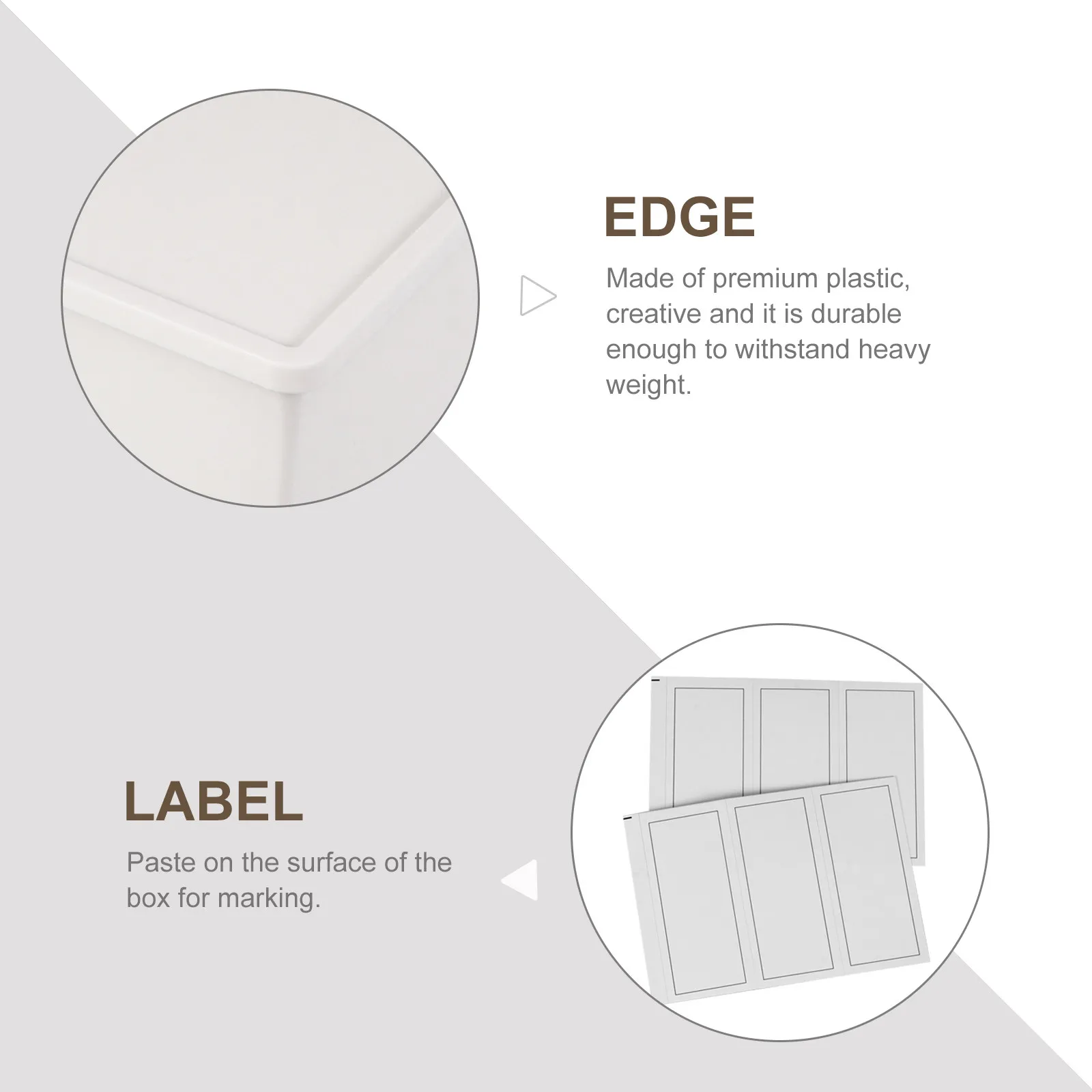 2Pcs Plastic Storage Boxes Sundries Holders Simple Design for Desktop Home Bedroom Office Organization System view 2