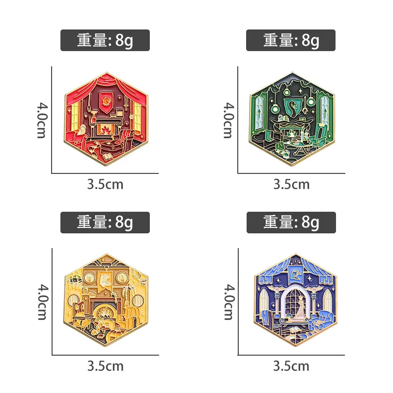 Hogwarts School of Witchcraft and Wizardry Logo Brooch Movie Harry Potter Creative Accessories Metal Badge Women Accessories