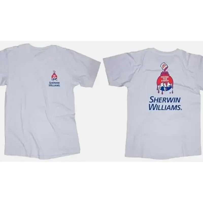 Camiseta blanca con logotipo de Sherwin Williams