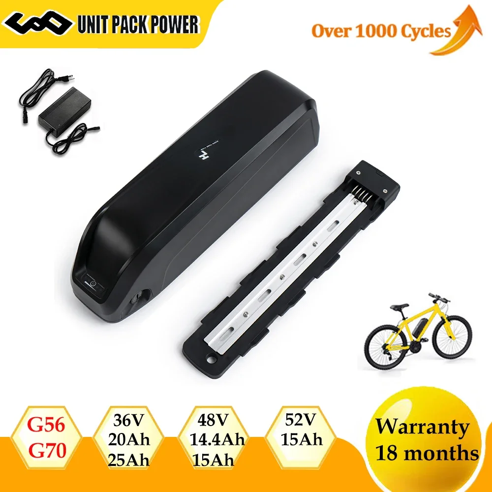 

G56 G70 Hailong EBike Batterie 36V 48V 52V 18650 Cell 15Ah20Ah Escooter E-bike Battery for 1500W 1000W 750W 500W Hub Wheel Motor