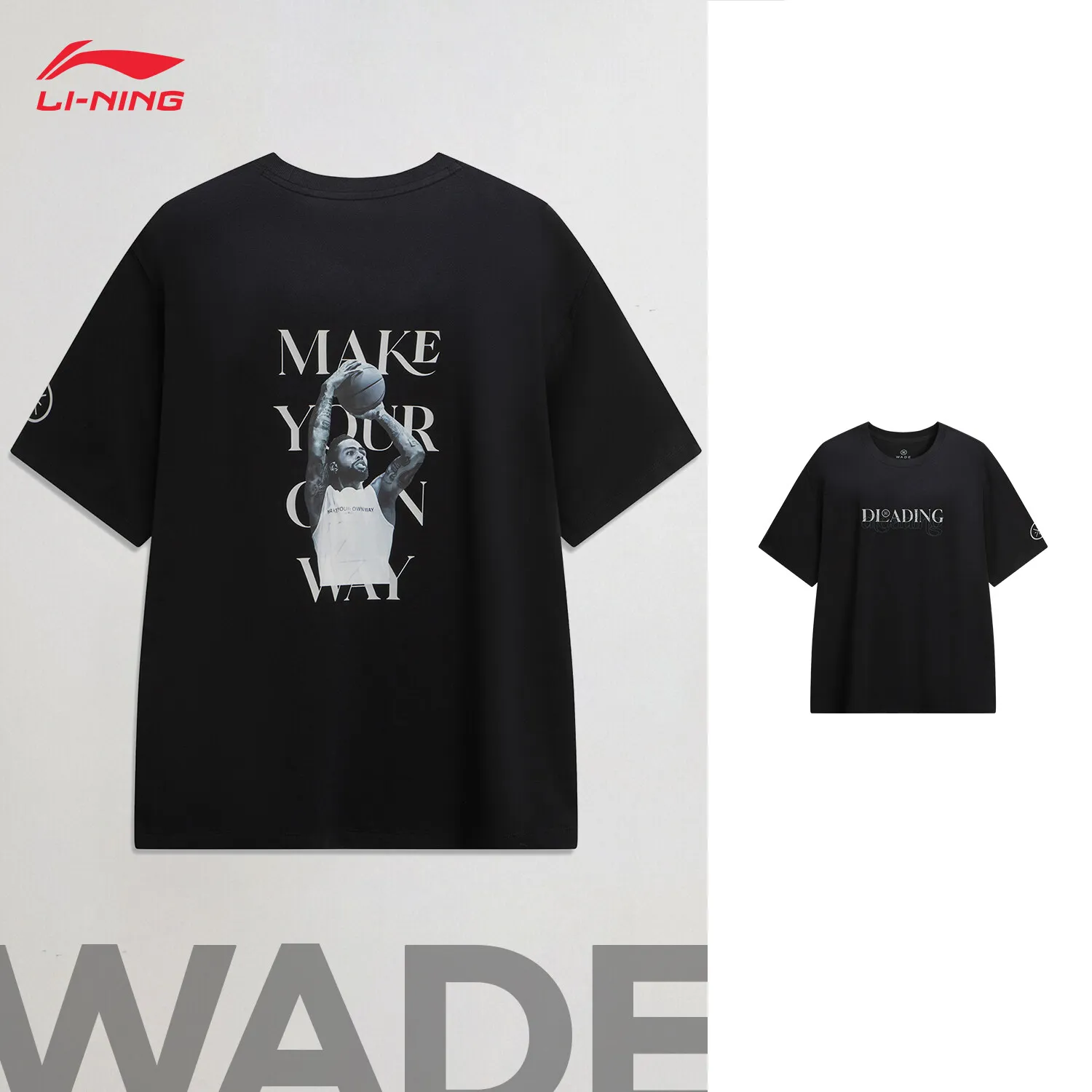 

LI-NING Wade серии 2025 мужские дышащие удобные спортивные свободные с короткими рукавами для отдыха AHSV817