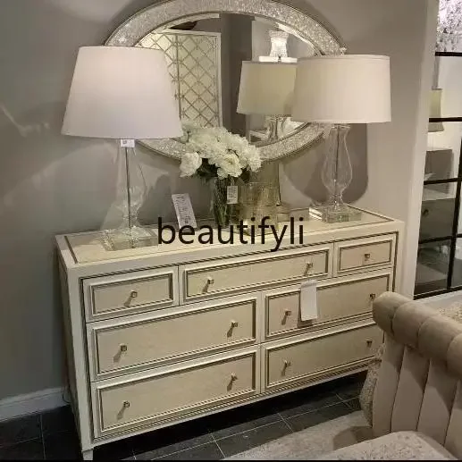

Dresser American light luxury modern storage multi-functional dressing table multi-chest cabinet beautiful home1184