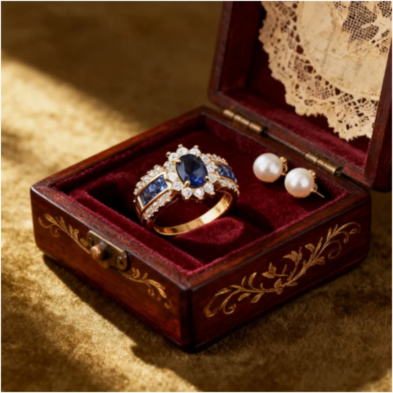 

Gold Plated Oval Engagement Ring for Women And Men Blue Red Cubic Zirconia Fake Wedding Ring Stylish Accessory for All
