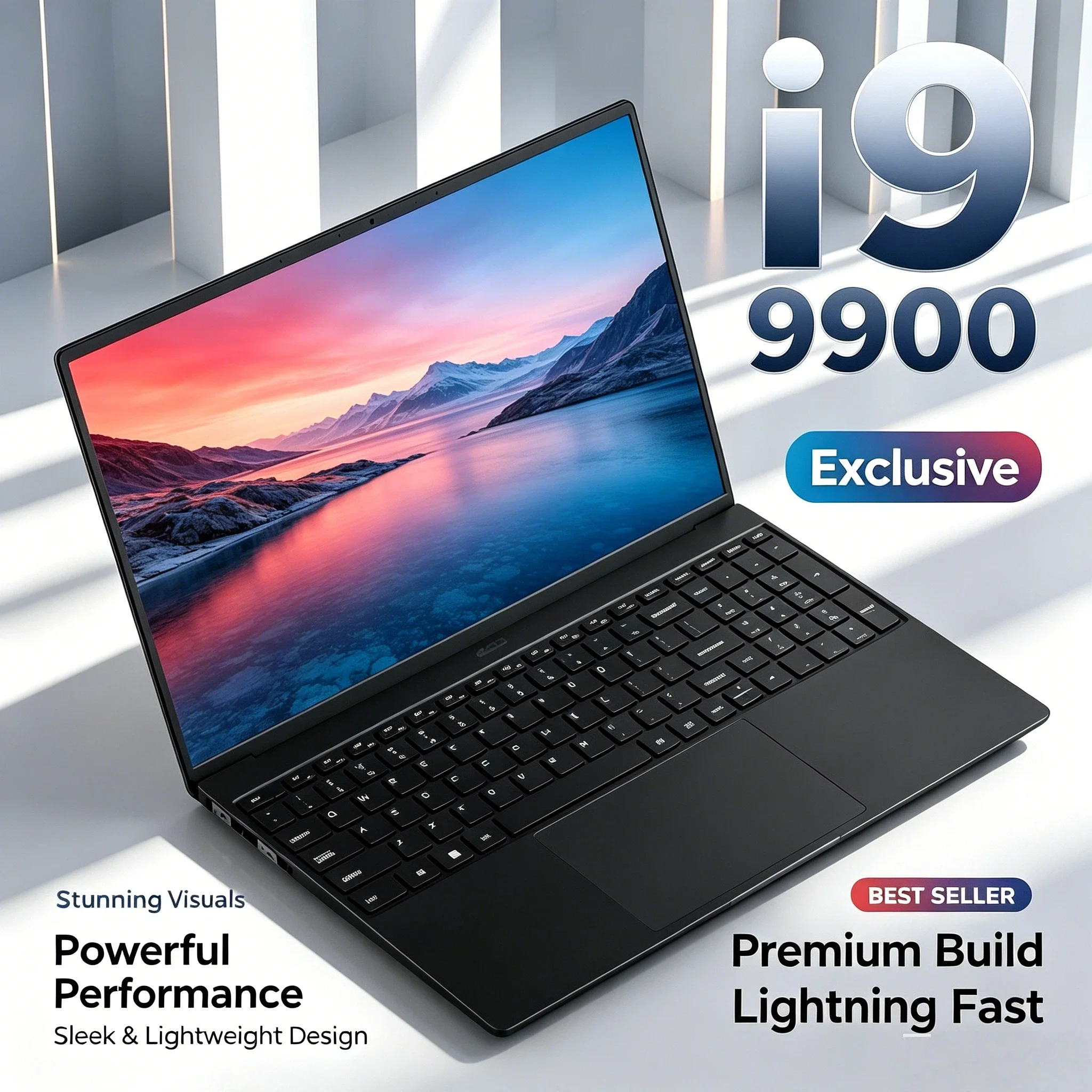 

2026 15.6 Inch Ultra Slim Laptop Windows 11 Intel Core i9 9900 32GB RAM 2TB SSD 1920x1080 HD Gaming Gamer Office Fast New