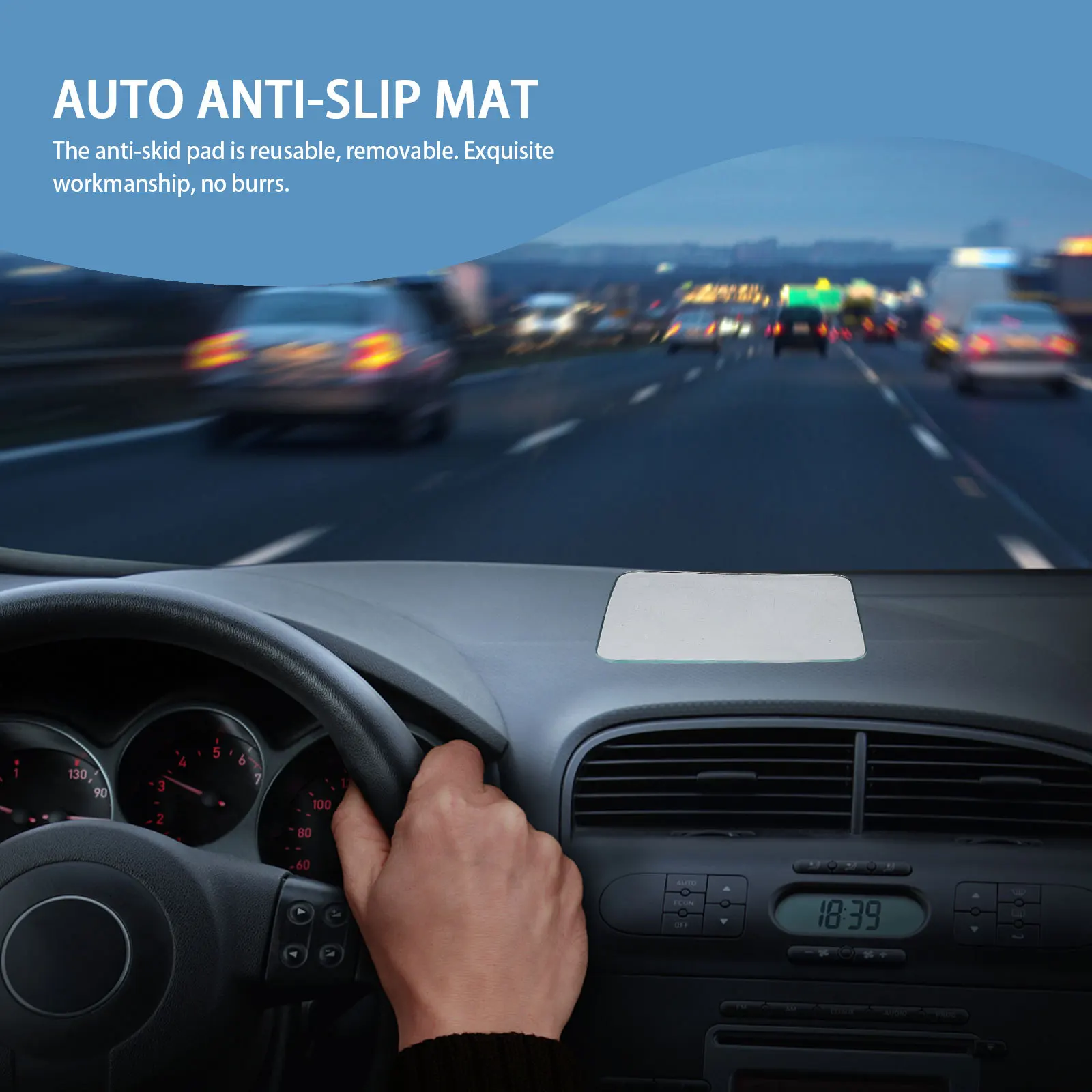 

10Pcs Car Anti-Slip Mat Silicone Dashboard Pad Non-Skid Cushion Phone Holder Practical Multi-Use Durable Non Deformable