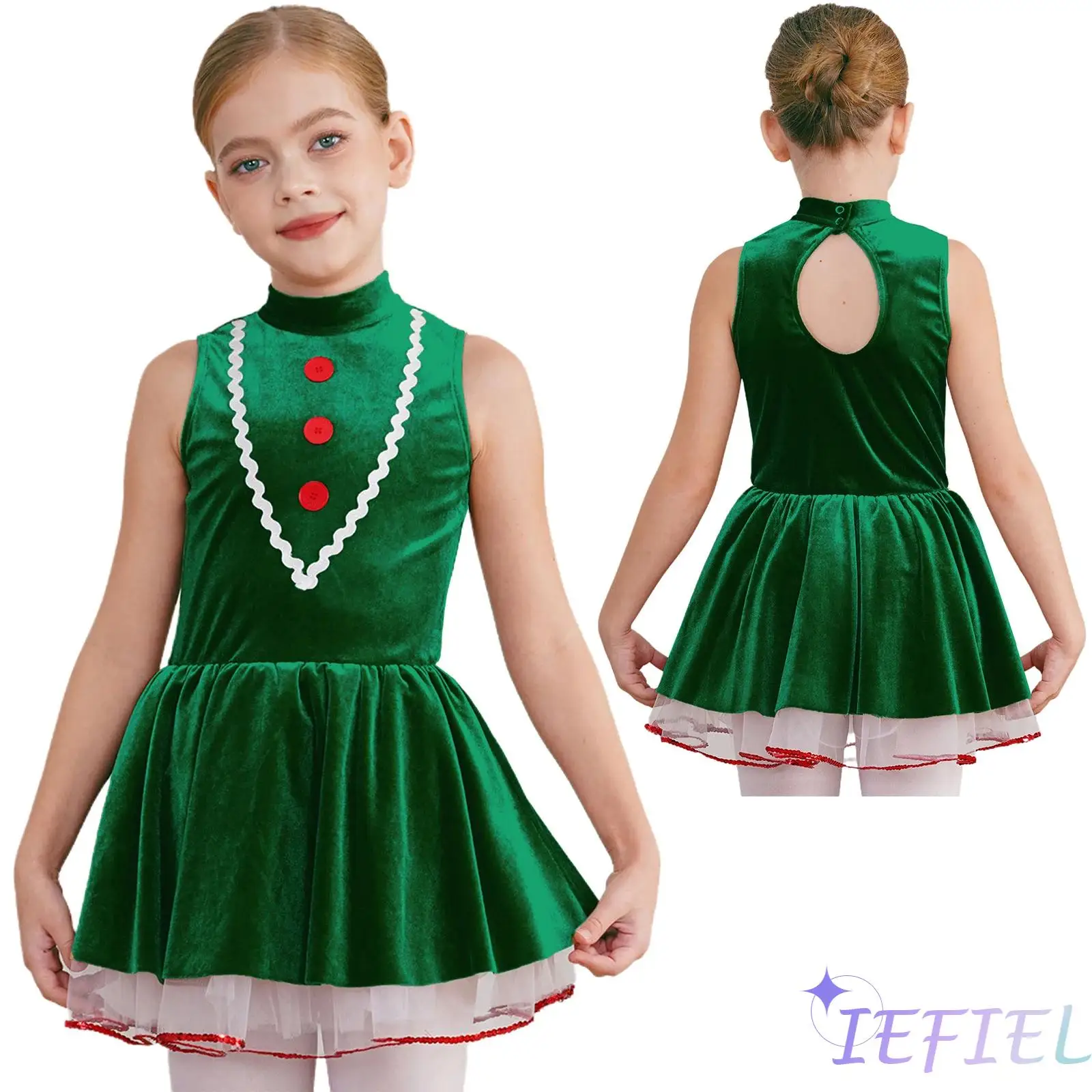 Meninas natal vestir-se festa vestido de baile homem de gengibre traje de natal biscoitos de gengibre cosplay traje de veludo tutu vestido