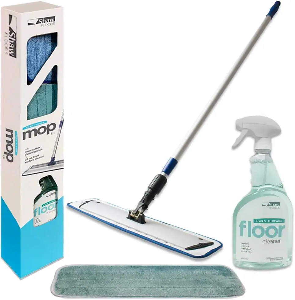 

Microfiber Mop Kit for Hardwood and Laminate Floors with Rotating Head and Washable Pads