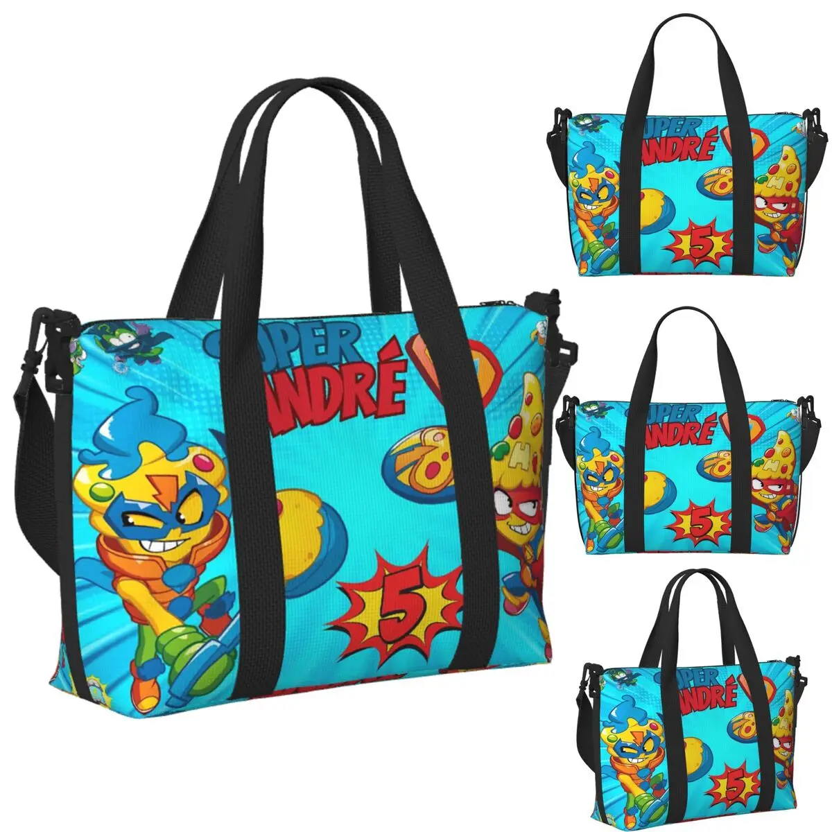 

Custom Superthings Beach Travel Bag Large Capacity Tote Bags for Gym Yoga Women Shopping Duffle Shoulder Bag