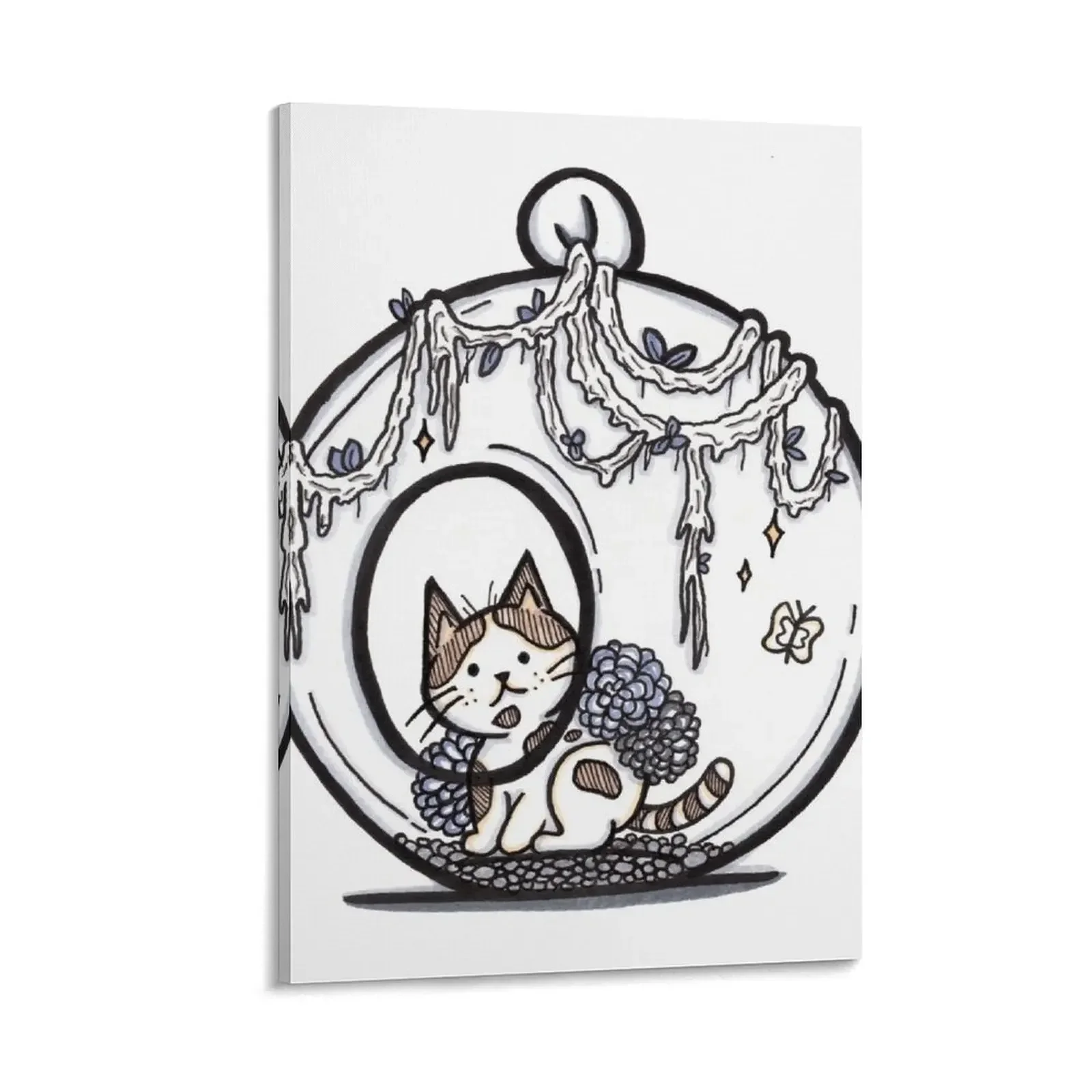 

Kitty Succulent Canvas Painting Paintings for bedroom wall decoration room decoration Decorative painting for bedroom