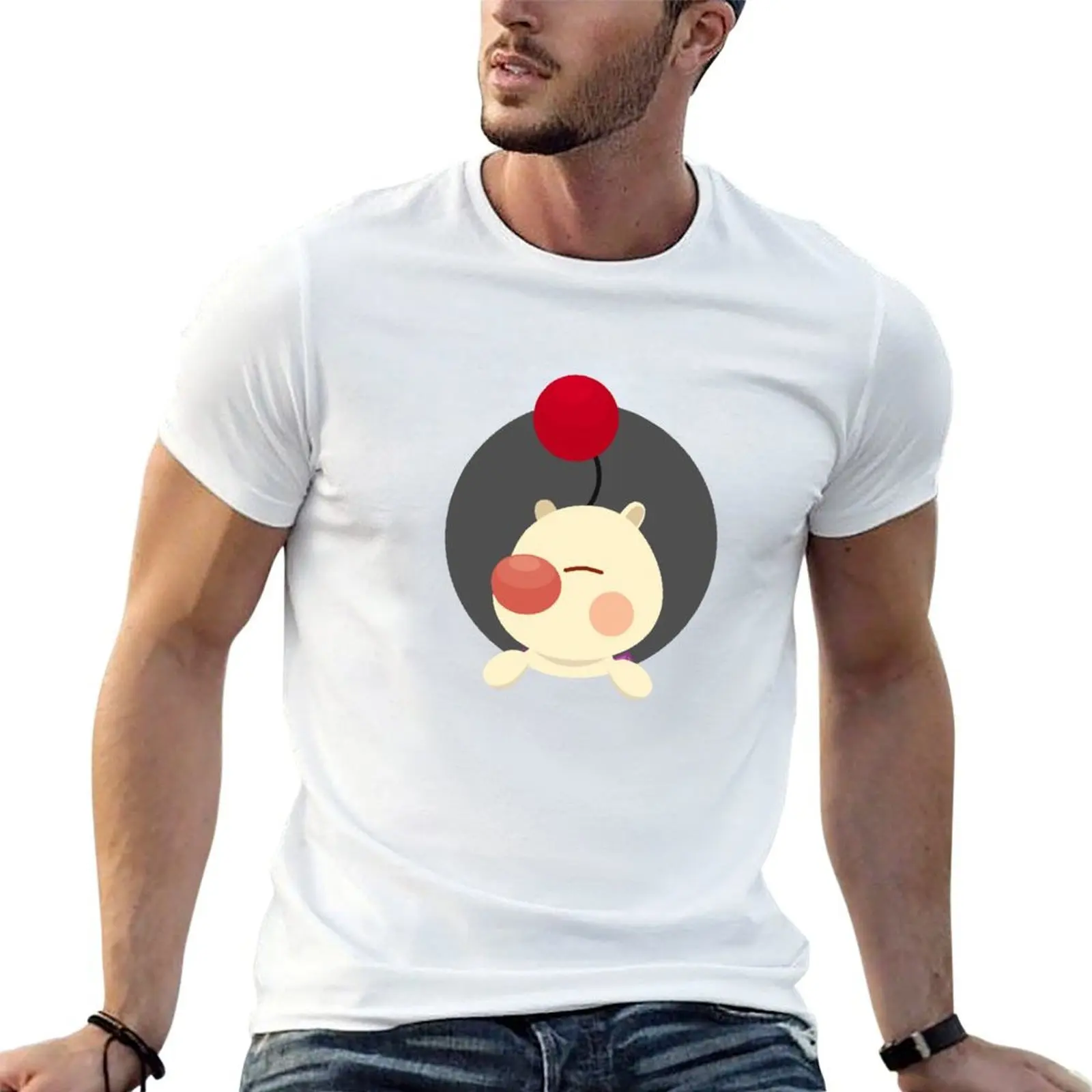 

Cute Moogle T-Shirt man t shirt heavy cotton cotton t shirts man 100% man tshirt T-shirt