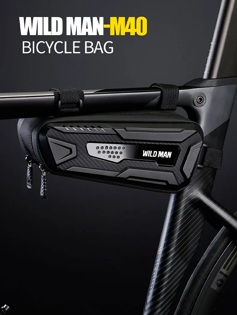 AliExpress WILD MAN M40 Bicycle Triangle Bag Hard Shell Mountain Bike Front Beam Bag Road Bike Front Tube Bag Cycling Equipment